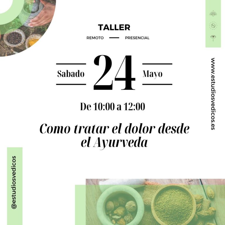 Taller Como tratar el dolor con Ayurveda