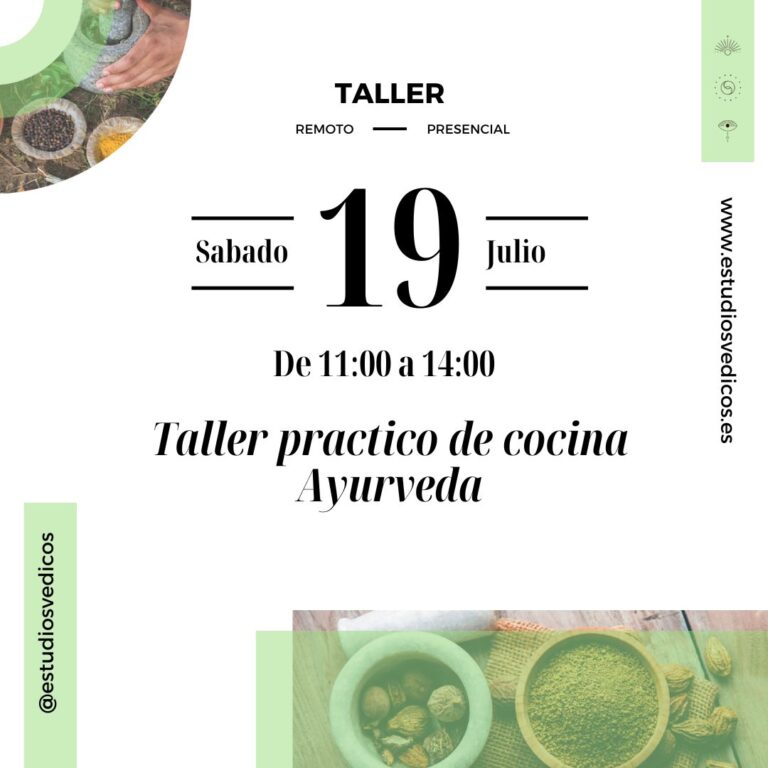 Taller de cocina Ayurveda