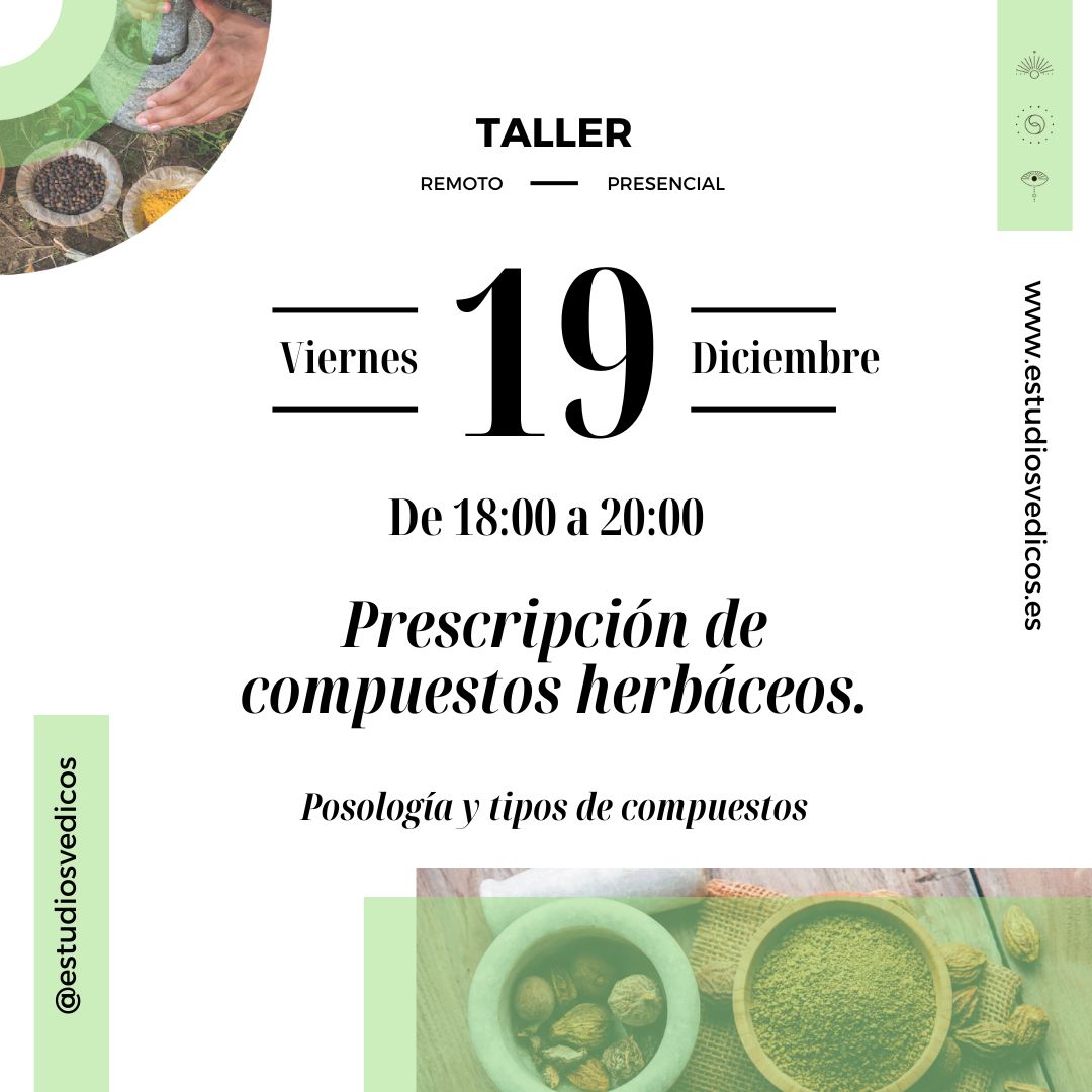 New CoursTaller Prescripción de compuestos herbáceos – Posologia y distintos compuestos