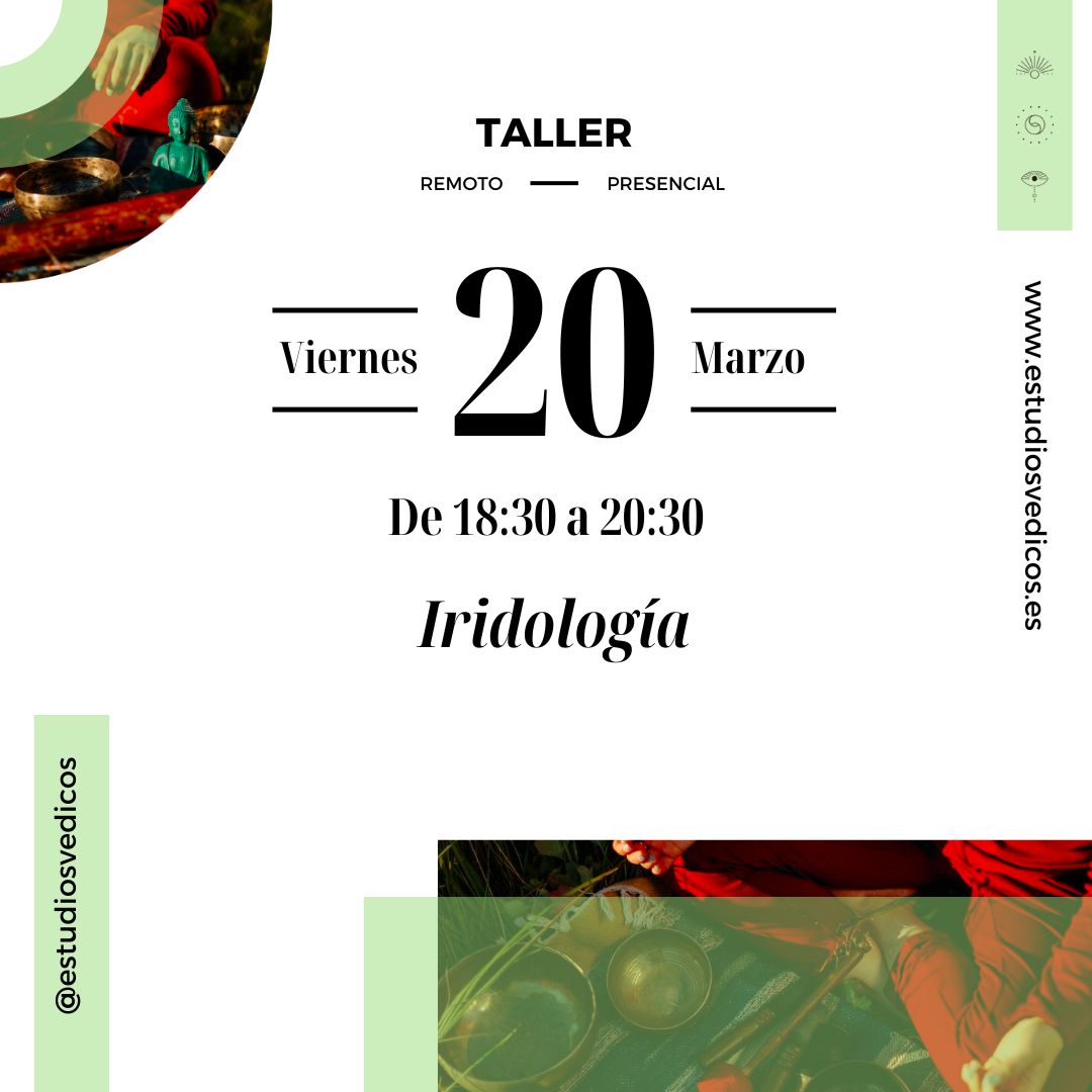 Taller iridología Ayurveda
