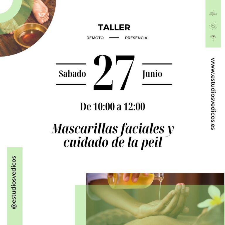 Taller Mascarillas faciales y cuidado de la piel